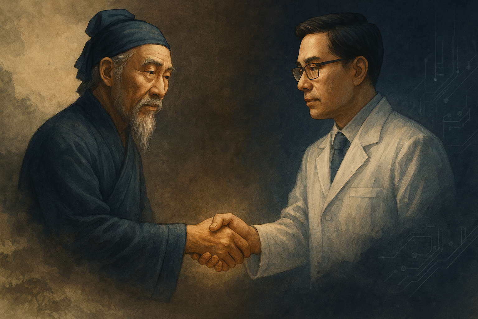 古今医者握手 - 中医与科技的融合